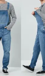 New Four Seasons Style Jeans for Men Men's Blue Denim Overalls New Men's Jumpsuit Pants Casual Straight Classic Denim Trousers