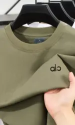 Fashionable Spring and Autumn New Comfortable Round Neck T-shirt High end Men's Bestselling Letter Embroidered Long Sleeve Top