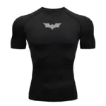 Bat Printed Men's Tight T-Shirt Running Compression Compression T Shirt Gym Fitness Jogging Short Sleeve Male Casual Shirt Tops