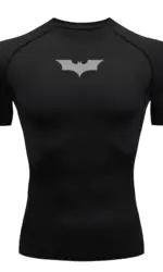 Bat Printed Men's Tight T-Shirt Running Compression Compression T Shirt Gym Fitness Jogging Short Sleeve Male Casual Shirt Tops