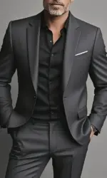 Men's Burgundy 2-Piece Suit Set (Blazer + Trousers Only, No Vest Included),Slim Fit Formal Business Wedding Party Jacket & Pants
