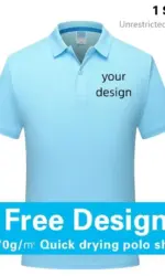 Sports quick-drying polo shirt Custom printed logo lapel cheap advertising T-shirt Marathon running embroidered pattern diy