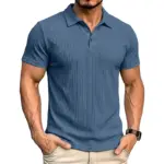 2026 Summer Men's Lapel Polo Shirt Men Short-sleeved Solid Color Polo Shirts Tops Tees