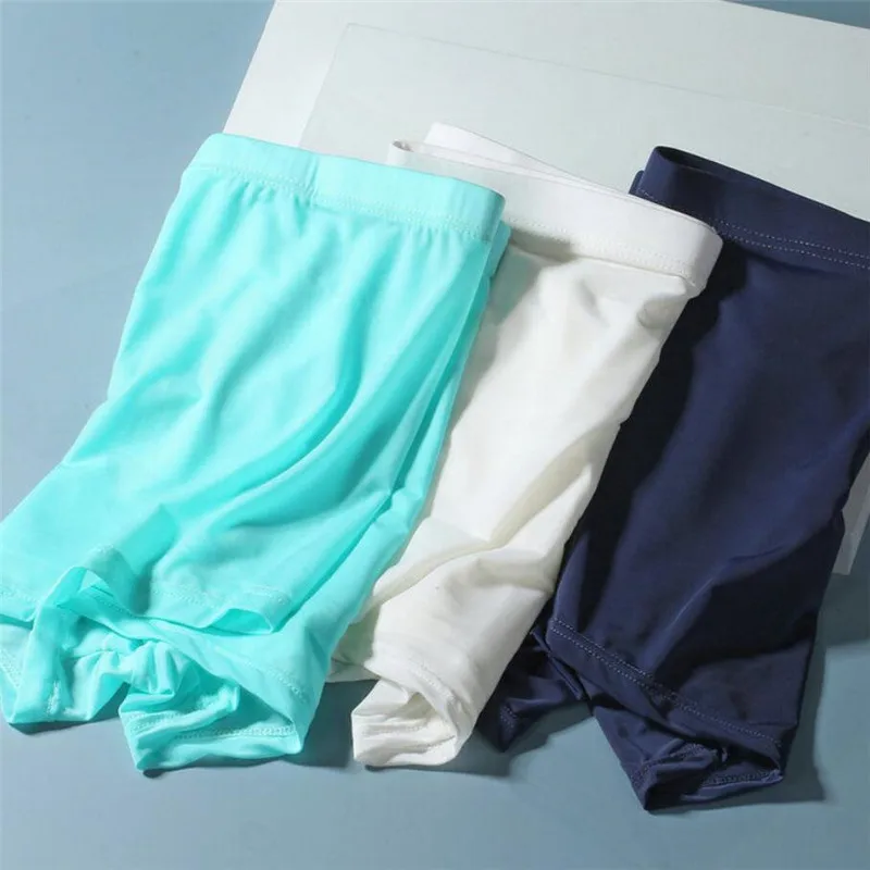 1/2 Pcs Ultra Thin Ice Silk Men Boxers Solid Color Quick Drying Low Waist Male Panties Translucent Underwear - Image 5