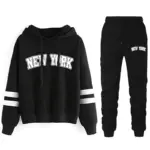 New York Womens Tracksuit or Pants or Suit Stripe Versatile Hooded Sweatshirt Simplicity Street Fashion Casual Outfits S-3XL2024