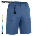 TACVASEN Summer Moisture Wicking Casual Shorts Mens Cargo Work Shorts Running Jogging Sports Bottoms Nylon Rip-Stop Short Pants
