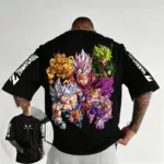 2026 New Summer Dragon Ball 40th Anniversary Magical Saiyan Printing 3D Flower Fashion Quick Drying T-shirt Street Wear Y2k