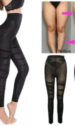 High Waist Shapewear Anti Cellulite Compression Leggings Leg Slimming Body Shaper Tummy Control Tights Panties Thigh Slimmer
