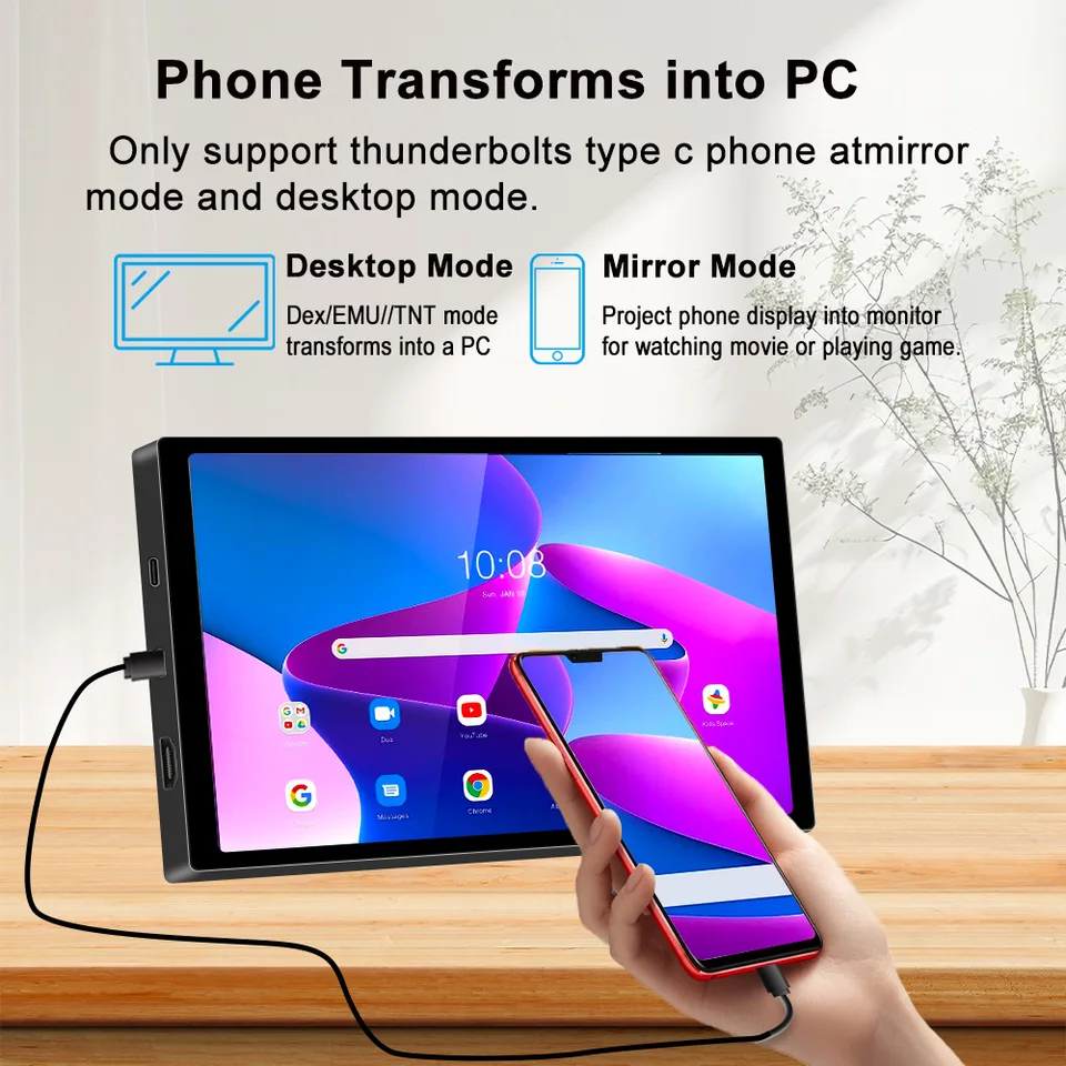 7″ Touch Portable Monitor 1280X800 USB-C IPS 5-point Capacitive Touch screen LCD display for Raspberry Windows Gaming Monitor - Image 4