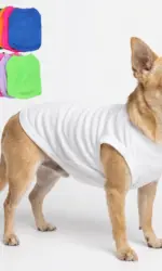 Soft Cotton Blank Dog Shirt, Breathable Spring Summer Pet Apparel, Lightweight Plain Dog T Shirt for Small to Large Dogs