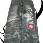 American Fashion Printing Jeans Hip Hop Baggy Cross-legged Jeans Grey Wash Straight Mop Pants Men and Women