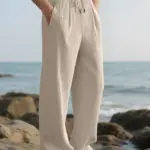 Men's Spring-Autumn Casual Comfortable Loose-Fitting Pants - Vertical Stripes Mid-Waist Wide Leg Pants - Suit Pants - Men