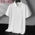 8XL 7XL 2026 New Summer High End Luxury Breathable Polo Shirt Man Tops Fashion Printed Mens Shirts Lapel Loose camisetas hombre