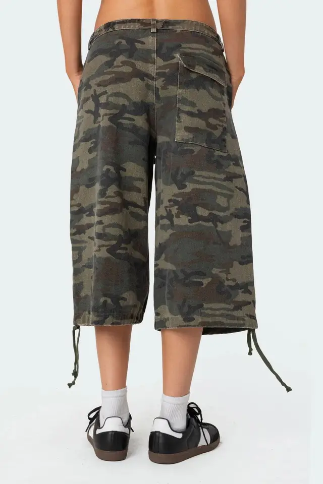 New Fashion Women Summer Cargo Shorts Casual Camouflage Print Loose Drawstring Short Pants For Club Streetwear S-XL - Image 3