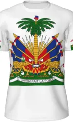 Haitian Flag T-shirt Men 3D Print Haiti Emblem Symbol Vintage T Shirts Summer Fashion Streetwear Short Sleeve Y2k Mens Clothing