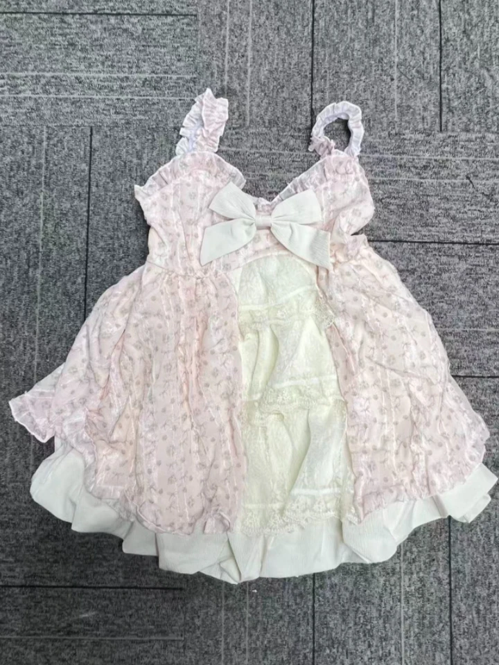 Japanese Kawaii Sweet Women Dress Sets Vintage Fairy Strap Design Short Dresses Harajuku Fashion Lace Female Casual Chic Outfits - Image 5