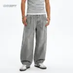 Men Baggy Cargo Pants Washed Lyocell Wide Leg Trousers Hip Hop Streetwear Y2K Oversized Loose Fit Cargoes Techwear Vibe Apparel