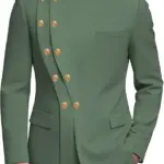 2 Piece Slim Fit Mens Suit Chinese  Suits Stand Collar Tuxedo for Men Wedding Prom Blazer Pant Set