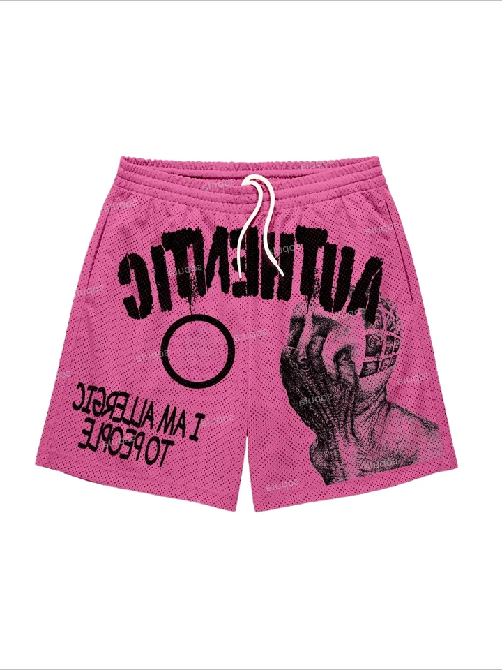 Fun Text Graphic Print Shorts High Quality Sport Training Breathable Fashionable Shorts Streetwear Men Fashion Casual Shorts - Image 4