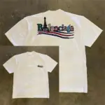 Summer New High Quality Short-sleeved T-shirt Men's and Women's Round Neck Trendy Brand Letter Printing Versatile Ins Beachwear
