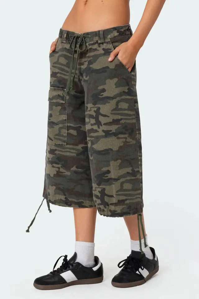 New Fashion Women Summer Cargo Shorts Casual Camouflage Print Loose Drawstring Short Pants For Club Streetwear S-XL - Image 2