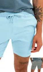 2025 New Summer Fashion Mens Linen Shorts Men Cotton Beach Short New Wild Leisure Loose Solid Cargo Shorts for Men Sweatshorts