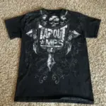 Summer men's creative skull letter print soft and breathable round neck T-shirt outdoor street fashion top