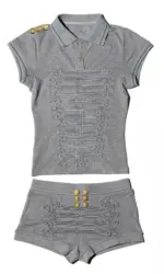 American fashion y2k millennium spice design feeling restoring ancient ways the new 2026 suits summer T-shirt shorts trend emo