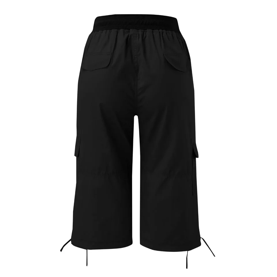 Multi Pocket Trousers Outdoor Y2k Cargo Pants Women Streetwear Sports Cropped Pants Overalls Thin Loose Cargo Shorts Pantalones - Image 4
