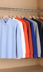 Long Sleeve Workwear Polo Shirt Printed Embroidered Logo Team Activity Cultural Shirt Dining Apparel T-Shirt Comfortable Brea...
