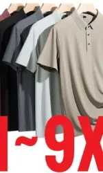 Ice Silk Men Polo Shirts Short Sleeve Blouse Male Quick Dry Cool Classic Big Size 5XL 6XL 7XL 8XL Large Plus Loose Summer Social