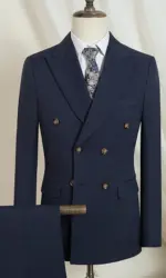 ST Cassy dark blue Elegant Man Suit 2 Pcs Set Modern Wedding Party Suits for Men Stylish Business office suit