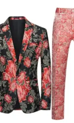 Embroidery Color Fashion Suit Two-piece Men's High Quality Personalized Stage Performance Banquet Business Casual Blazer+Pant