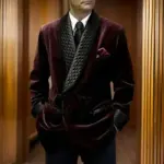 1 Piece Long Men Suit Jacket for Wedding 2024 Shawl Lapel Velvet Smoking Suit Blazer for Dinner Party Coat Ready to Ship