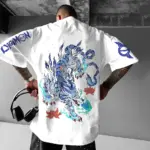 Anime Digimon Summer T-shirt Men's and Women's Retro Street Wear Short Sleeve Extra Large Loose Leisure Fitness Y2k Top