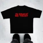 Vintage In Draco We Trust Print Graphics Cotton Casual T-shirt Men Y2K Short Sleeves Oversize T-shirt Streetwear Women Tee Tops