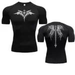 Anime Print Compression Shirt Mens Running T-Shirt Quick-Drying Fitness Sportswear Gym Sports Short Sleeve Breathable Tops