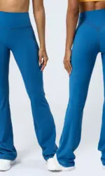 Women Yoga Flare Leggings High Waist Dance Pilates Fitness Gym Buttock Lifting Workout Wide-Leg Pants Outdoor Train Sport Tights