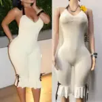 Skinny Halter Rompers Bowknot Decorate Apricot Jumpsuit Women Hipster Sexy V-Neck Backless Bandage Rompers Summer Beach Holiday