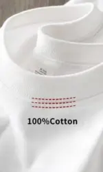 2026 New Eco Friendly Comfortable Pure White Heavy T Shirt Mens Summer Pure Cotton Short Sleeve Unisex Streetwear Fashion