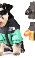 Large Winter Pet Dog Clothes French Bulldog Puppy Warm Windproof Jacket Small Medium Dog Reflective Coat Chihuahua Pet Outfits