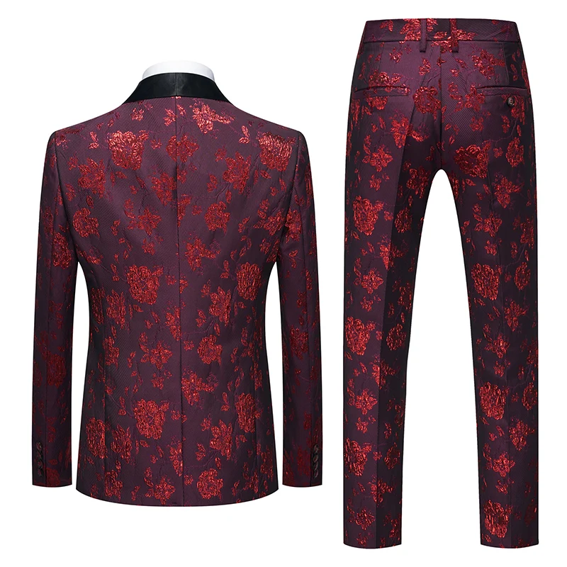 New Autumn Blue Men's Suit 3-Piece, Fashion Slim Fit Blazer Jacket and Vest with Trousers, Asian Size M-5XL 6XL. - Image 3