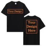 Men's Cotton T-shirt Personalized Your Design Here Custom Text Tshirt for Men Add Your Own Design Fashion T Shirt Men Clothing