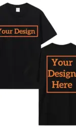 Men's Cotton T-shirt Personalized Your Design Here Custom Text Tshirt for Men Add Your Own Design Fashion T Shirt Men Clothing