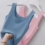 Fashion Knitted Basic Camisole U-Neck Sleeveless Tank Tops Autumn Solid Color Basic Camis Female Casual Crop Top t shirt