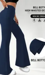 Women's Super Soft Flare Pants High Waisted Tummy Control Workout Yoga Leggings Bell Bottoms