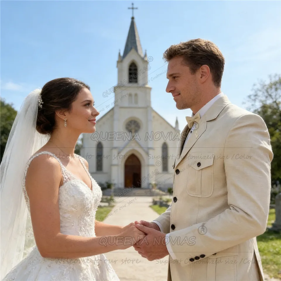 Classic Suit Men Formal Wear Safari Style Jacket Pants 2 Piece Sets Man Business Tuxedo Attire Customized Groom Wedding Outfit - Image 3