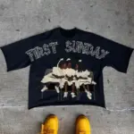 Graphic T-shirt Men Women Vintage Top Hip Hop Streetwear Oversized Tshirt Short Sleeve Casual Clothing Summer Fashion Trendy Tee