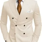 Man 2 Piece Outfit Set Double-breasted, Double-slit Suit for  Wedding Dresses Stage Costume Graduation Casual Suit
