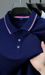 Men's Casual Solid Color Short Sleeve Polo Shirt 2025 Summer Fashionable Comfortable Versatile Top for Men